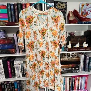 Matilda Jane Floral Dress - Orange and Green